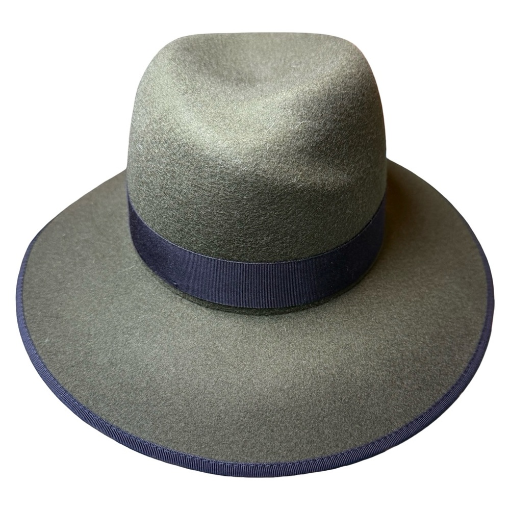 rag & bone Olive Green Wool Wide Brim Hat • Size M • Made in Spain - Picture 2 of 11